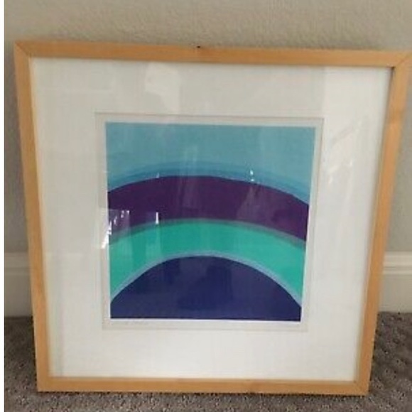 AMAINA COBALT SKIES SIGNED FRAMED PRINT - Picture 2 of 4